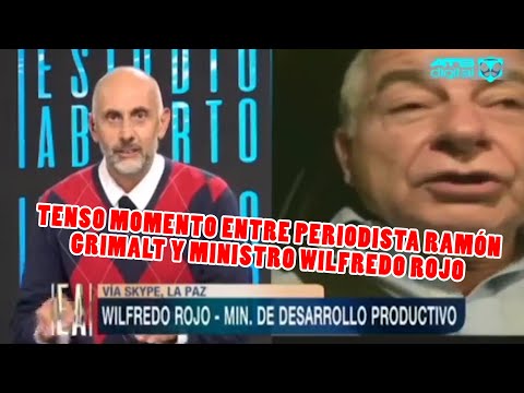 Tenso momento entre periodista Ramón Grimalt y Ministro Wilfredo Rojo