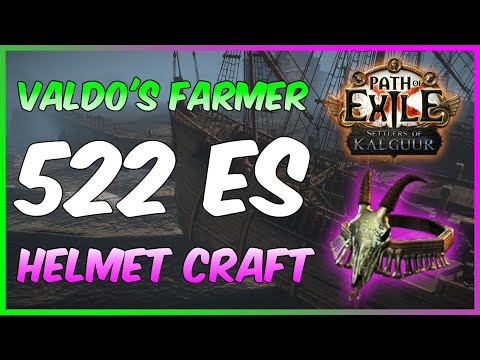 Energy shield helmet crafting for Valdo's map farmer - Path of Exile 3.25 Settlers of Kalguur