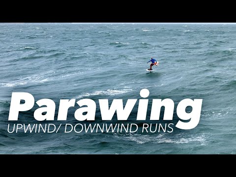 Parawing upwind/ downwind riding