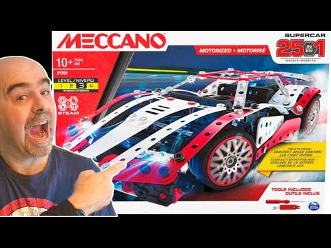 Unboxing and build of Meccano 25 in 1 supercar for 2025