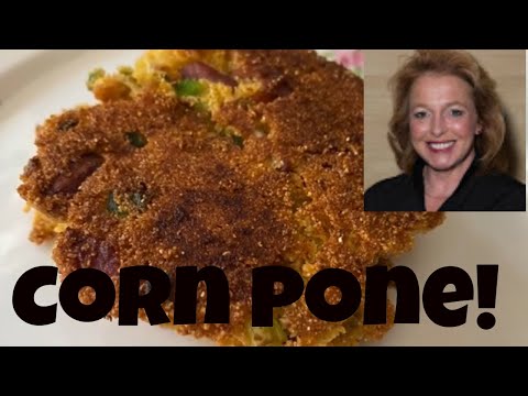 Corn Pone - How to Make Old Fashioned Fried Cornbread with Bacon and Green Onion