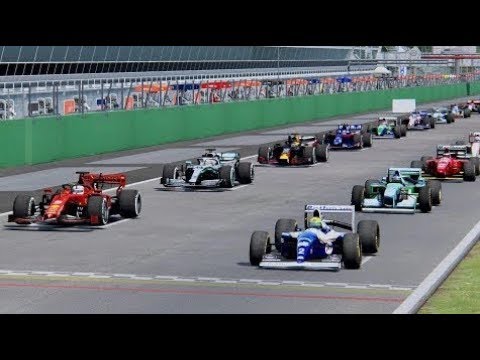 ALL F1 2019 Cars vs All F1 1994 Cars - Sochi Russian GP