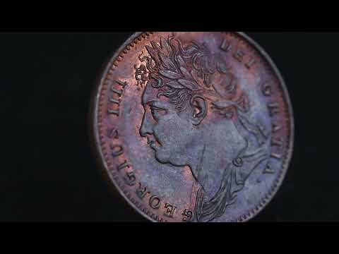 Groot Bretagne, George IV, Farthing, 1821, London, Koper, UNC, KM:677