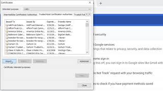 How to Import a Root Certificate  into Trusted Authorities section of Google Chrome
