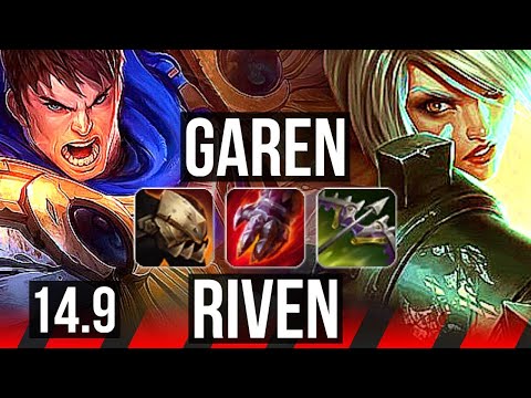 GAREN vs RIVEN (TOP) | 9 solo kills, Legendary, 13/3/2 | TR Master | 14.9