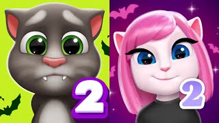 My Talking Tom 2 VS My Talking Angela 2 Halloween 2025