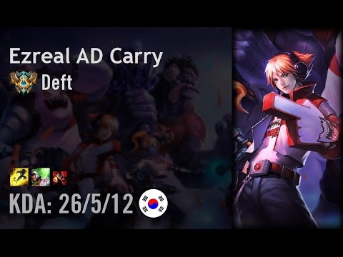 Ezreal AD Carry vs Jhin - Deft - KR Challenger Patch 6.13