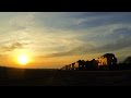 Union Pacific Trains at Sunset on 3-13-2015 