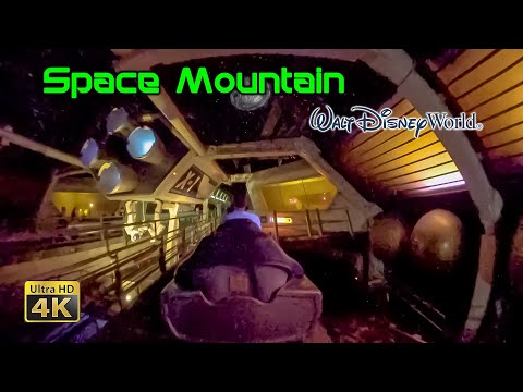 Space Mountain On Ride Low Light Wide Angle 4K POV with Queue Walt Disney World 2020 12 31