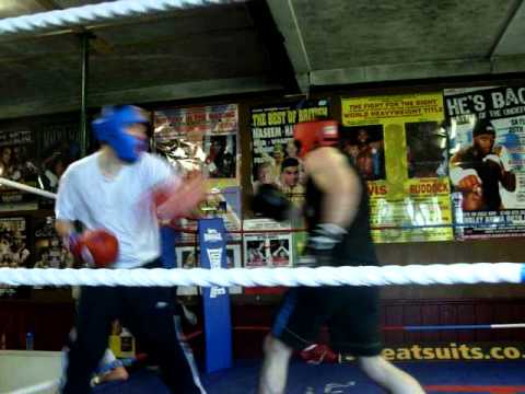Adam sparring in Bristol