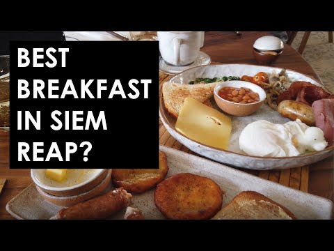 Amazing value breakfast at the Foreign Correspondents' Club in Siem Reap, Cambodia - under $10, wow!