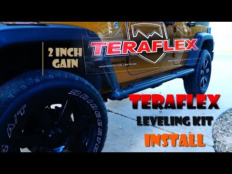 TERAFLEX leveling kit JK Unlimited install 2014 JEEP 1155200