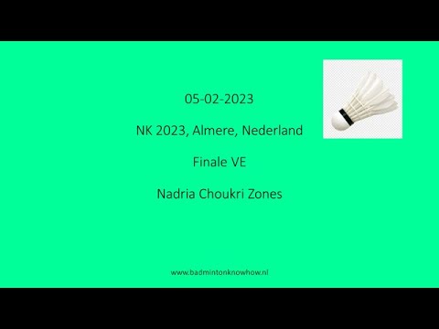 2023 NK Badminton Finale VE Nadia Choukri - Amy Tan, Zones Choukri