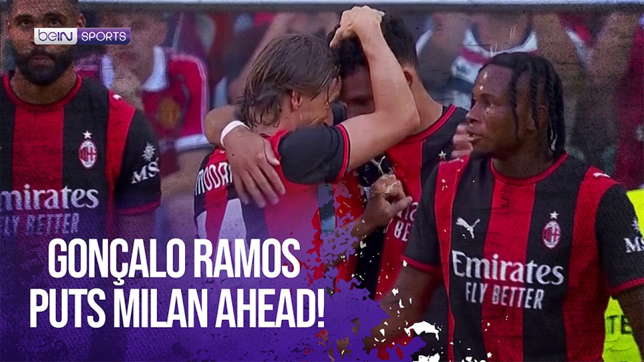 Gonçalo Ramos Scores His First Milan Goal vs Manchester United | beIN SPORTS