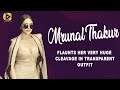 Mrunal Thakur Flaunts Her Very Huge Cleavage In Transparent Outfit Arrives Eye Wear Event