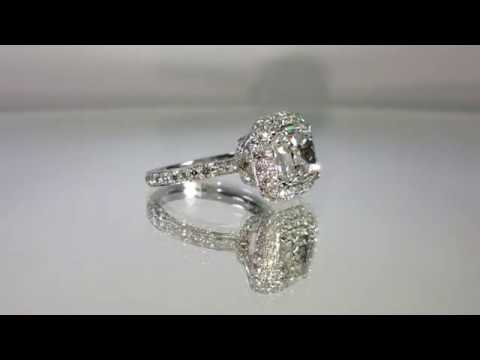 "Kara" Asscher Cut Diamond Engagement Ring