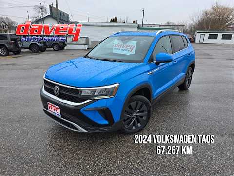 2024 Volkswagen Taos Comfortline FWD in Blue for sale at Davey Auto Sales Oshawa South in Oshawa, ON