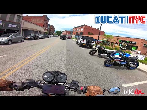 no compliments - visiting THE KING - Route 23 to Port Jervis on my Ducati Monster Motorcycle v1297