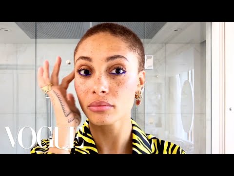 Model Adwoa Aboah’s Guide to Glowing Skin and Easy Colorful Eyeliner | Beauty Secrets | Vogue