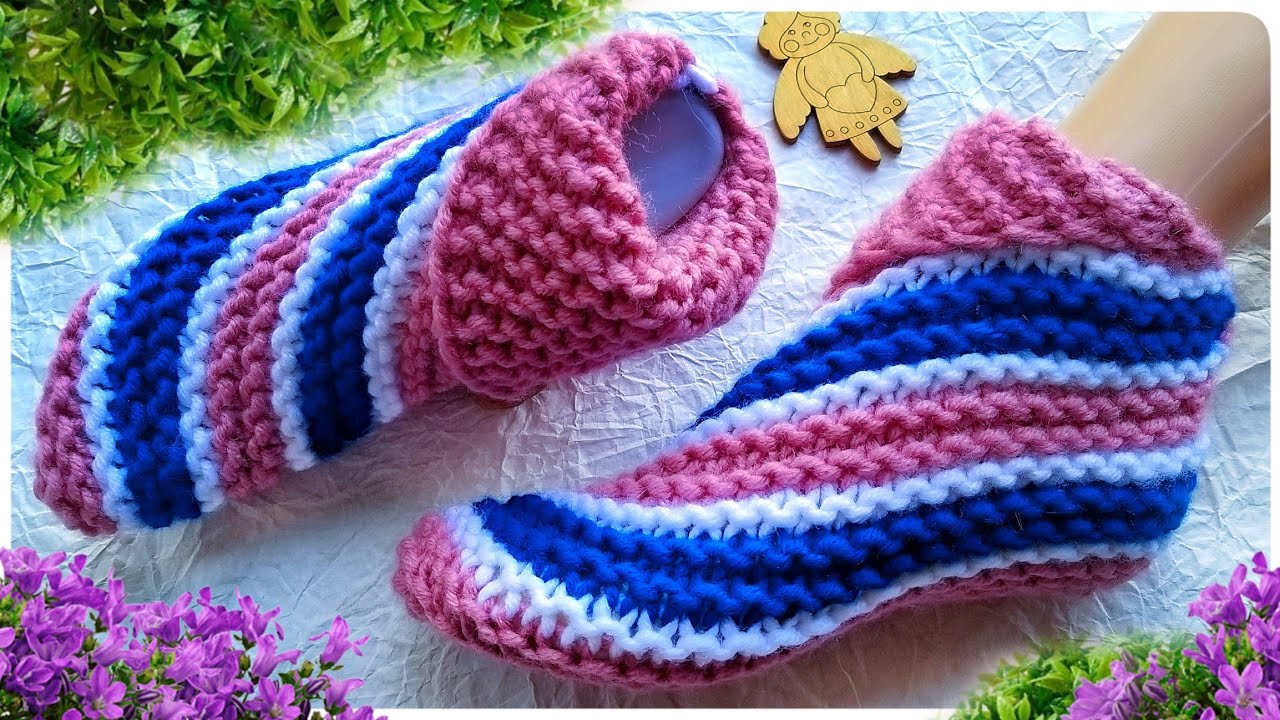 Следки за час. Видео МК | Вязание спицами для начинающих