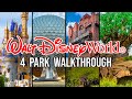 Every Disney World Park Walkthrough Magic Kingdom EPCOT Hollywood Studios Animal Kingdom 4K