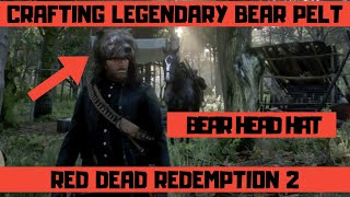 Red Dead Redemption 2 - What to do with Legendary Bear Pelt - Legendary Bear Head Hat Craft Trapper
