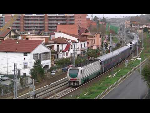 E.402B.161 with EuroNight NightJet 295 in Monterotondo