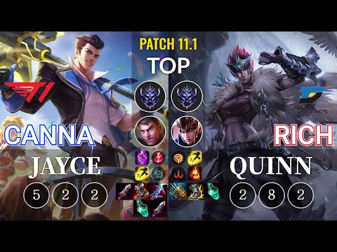 T1 Canna Jayce vs DYN Rich Quinn Top - KR Patch 11.1