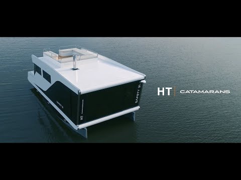 HT Catamarans - houseboat for sale, crusing on lake