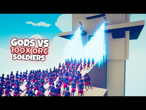 GODS DEFENDS TOWER vs 100x ORC SOLDIERS | TABS Totally Accurate Battle Simulator Gameplay