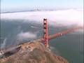 Aerial Golden Gate Bridge in Fog San Francisco ...