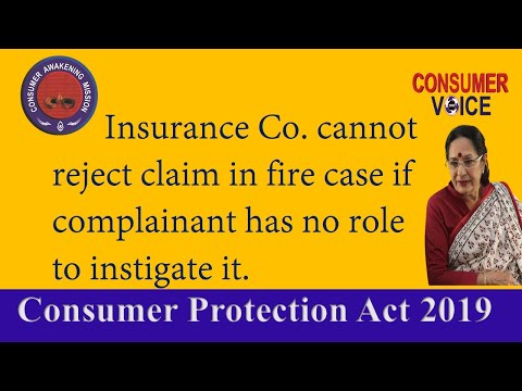 Insurance Co. cannot reject claim in fire case if complainant has no role to instigate it.