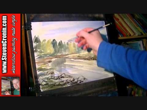 Black Brook, Weeford Part 2 of 2 Watercolour Landscape Painting Tutorial
