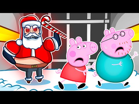 Peppa Pig & Daddy Pig ESCAPE EVIL SANTA’S PRISON!