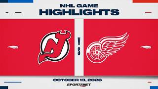 NHL Highlights | Devils vs. Red Wings - October 13, 2026
