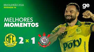 MIRASSOL 2 X 1 CORINTHIANS | MELHORES MOMENTOS | 14ª RODADA | BRASILEIRÃO 2025 | ge.globo