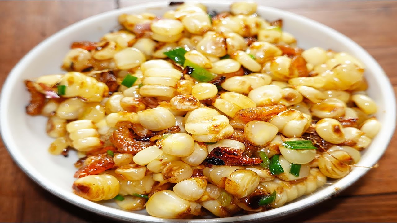 Daily Routines Cooking Delicious Fried Corns With Dried Shrimps/Corn Dried Shrimp Recipes
