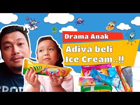 Drama Anak, adiva bingung milih es krim yang mana? | 드라마 키즈 구매 아이스크림 | мороженое | Dunia Adiva