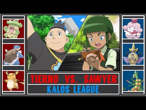 Sawyer vs. Tierno (Pokémon Sun/Moon) - Kalos League/Round of last 16
