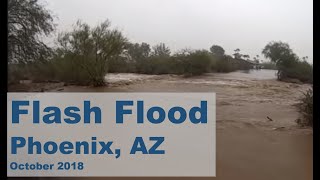 Watch a rare flash flood in Phoenix, AZ caused by rains from Hurricane Rosa 2018