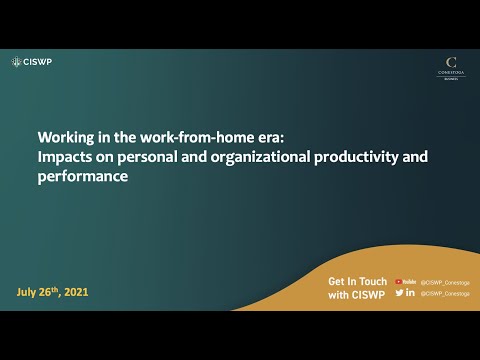 
<span>Working in the work-from-home era: Impacts on personal and organizational productivity and performance.</span>
