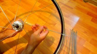 How to build a Bicycle Wheel (32 Spokes, Rear wheel, 26&quot;)