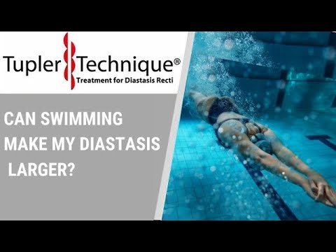 Does swimming make my diastasis larger?