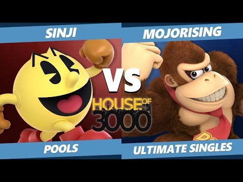 Smash Ultimate Tournament - Sinji (Pac-Man) Vs. MojoRising (Donkey Kong) SSBU Xeno 154 Pools