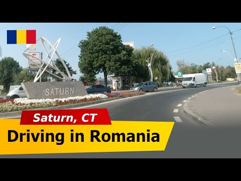 🔴 Romania • Saturn, Constanta • Driving in Saturn summer resort • Statiunea Saturn Constanta