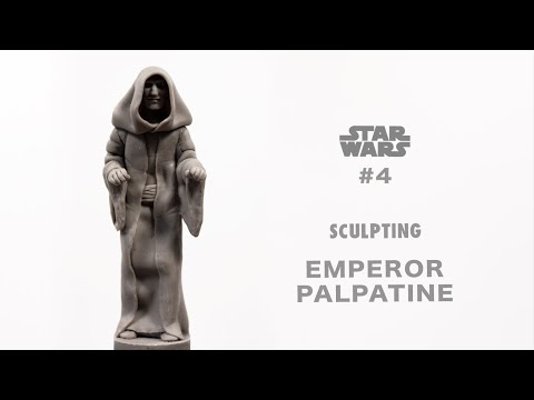 Sculpting EMPEROR PALPATINE from the STAR WARS out of polymer clay. Supersculpey Medium Tutorial #4