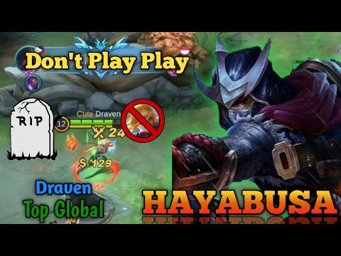PERFECT SHADOW NINJA HAYABUSA NONSTOP GANKING! - TOP GLOBAL HAYABUSA by Draven - MLBB