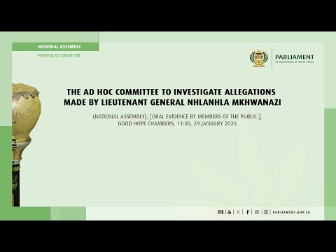 Ad Hoc Committee to Investigate Allegations made by Lieutenant General Mkhwanazi, 29 January 2026