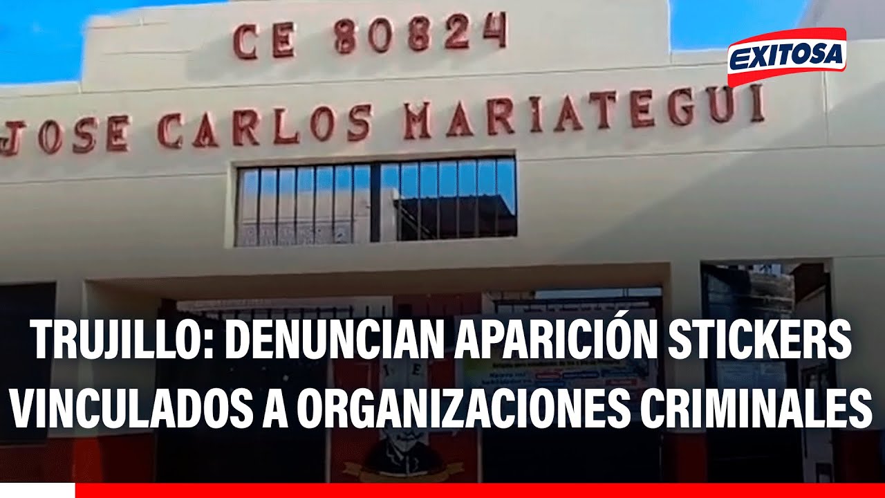 🔴🔵 Denuncian aparición de stickers vinculados a organizaciones criminales en exteriores de colegios