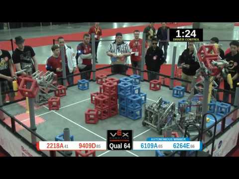 2015 VRC Sci Q64 - 2218A 9409D vs 6109A 6264E - 47 to 47 - VEX Worlds 2015 - Science Division